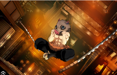 Inosuke Hashibira, sahabat Tanjiro, menjadi karakter favorit penggemar di Demon Slayer: Infinity Castle karena keberanian dan gaya bertarungnya yang unik.