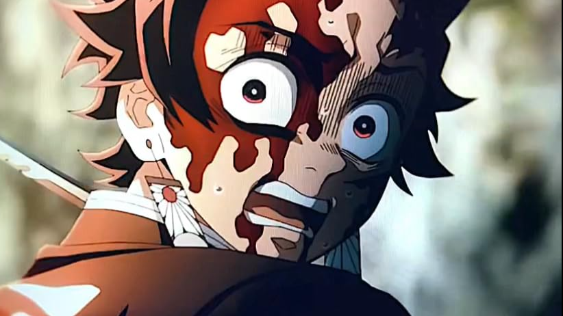 Tanjiro Kamado bertarung melawan iblis dalam anime Kimetsu no Yaiba