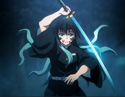 Muichiro Tokito bertarung melawan iblis di Kimetsu no Yaiba Season 3 Episode 3