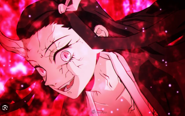 Nezuko Kamado dalam wujud iblis dengan kekuatan unik di Kimetsu no Yaiba