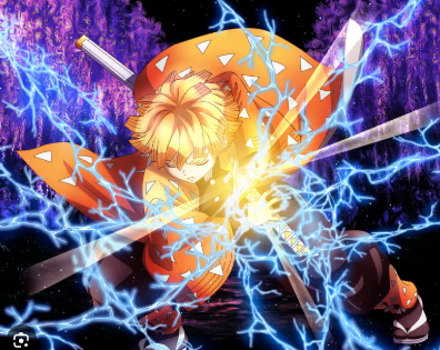 Zenitsu Agatsuma, sahabat Tanjiro, menjadi karakter favorit penggemar di Demon Slayer: Infinity Castle karena keberanian dan kemampuan petirnya.